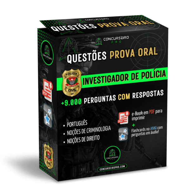 QUESTÕES PROVA ORAL - INVESTIGADOR