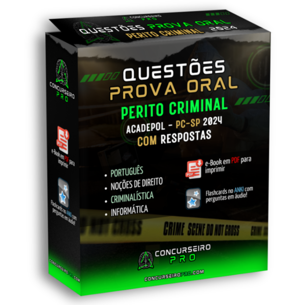 Box - Questões Prova Oral PCSP 2024 - Perito Criminal