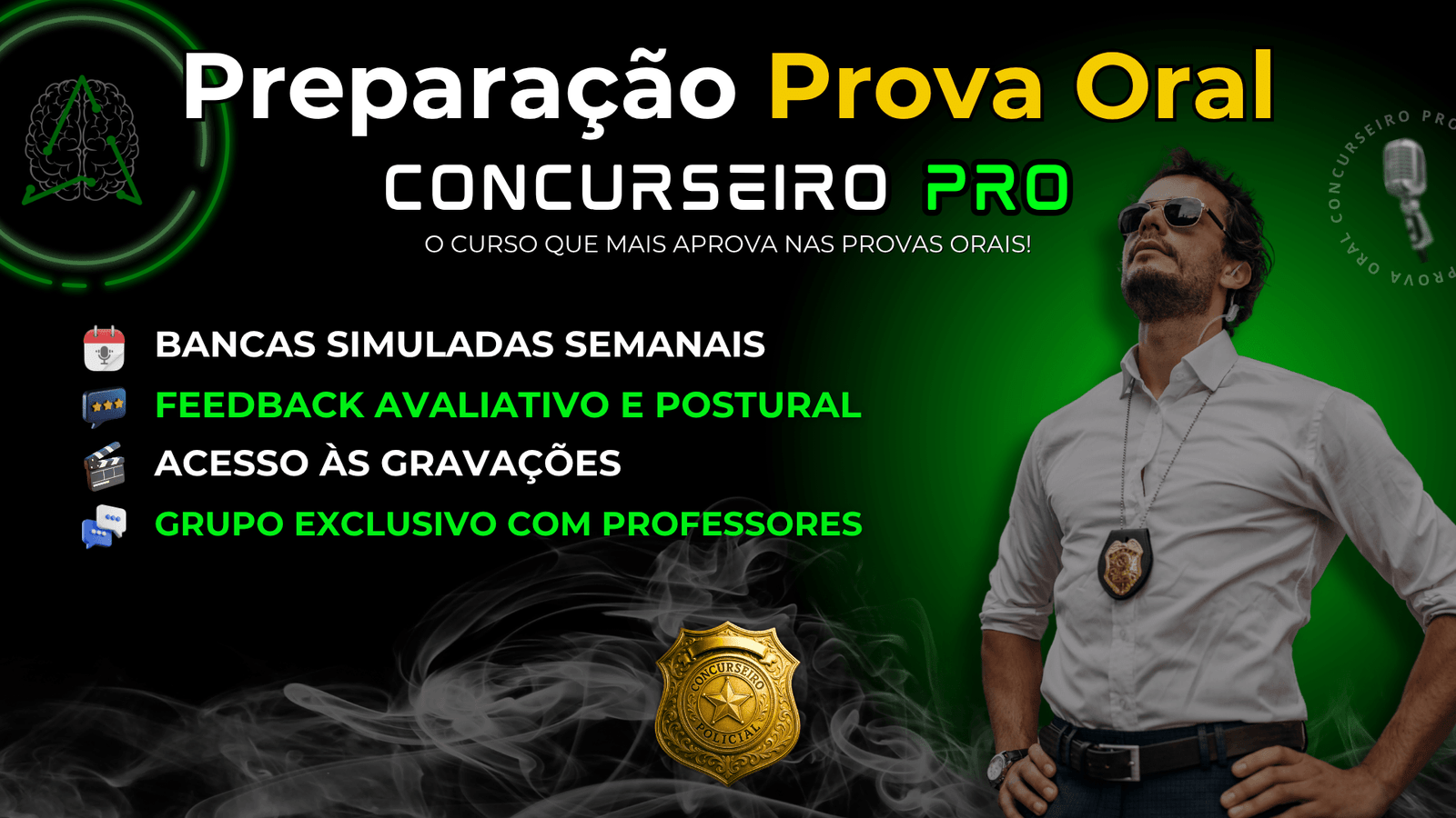 Prova Oral Concurseiro PRO Preparação Intensiva prova oral Concursos Policiais